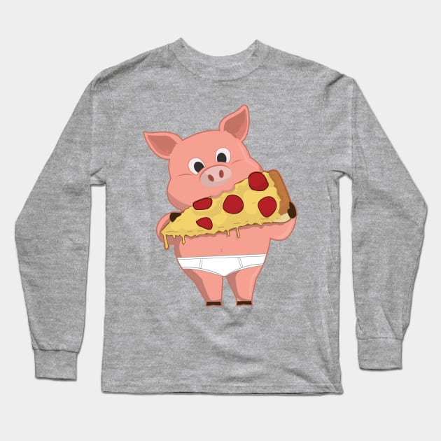 One slice for piggy! Long Sleeve T-Shirt by FamiLane